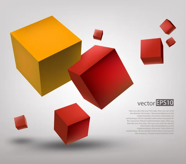 3d cubes — Stock Vector