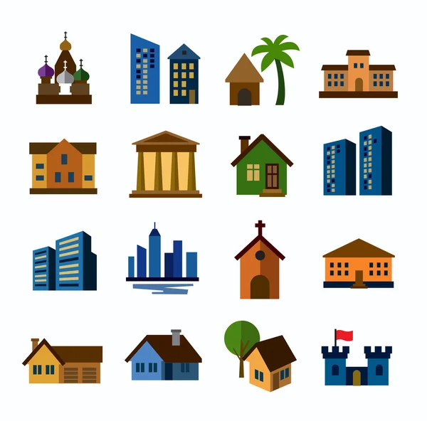 Iconos Hous — Vector de stock