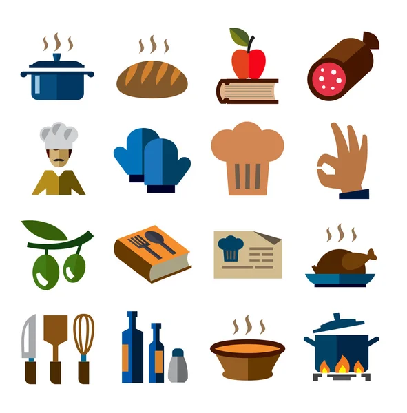 Iconos de cocina — Vector de stock