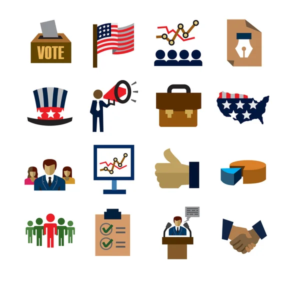 Icônes électorales — Image vectorielle