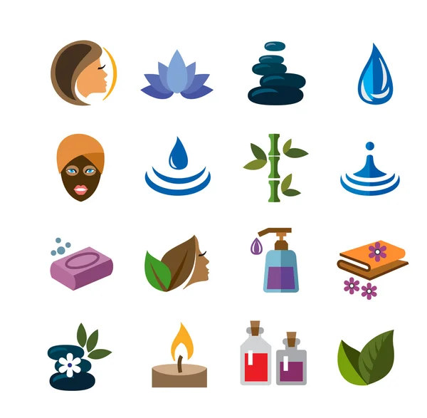 Iconos de Spa — Vector de stock