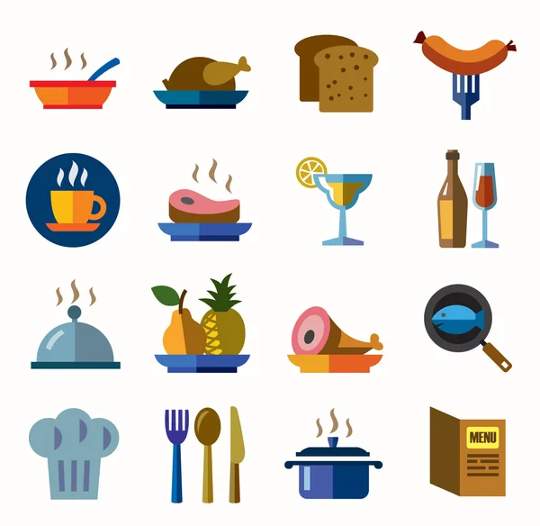 Iconos del restaurante — Vector de stock