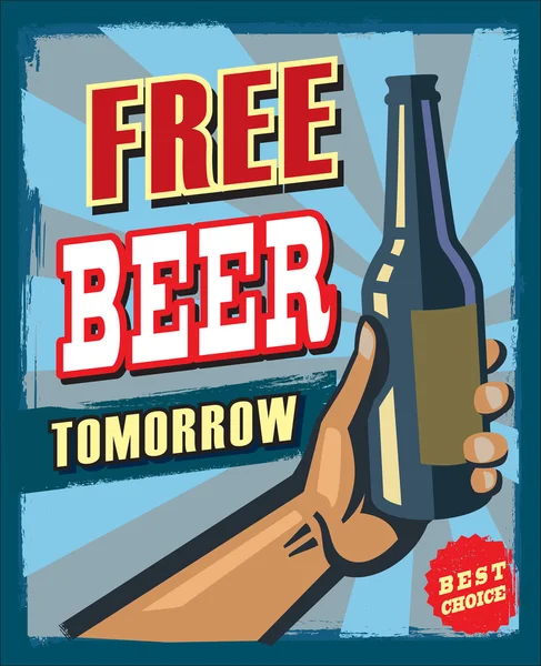 Cerveza gratis mañana — Archivo Imágenes Vectoriales