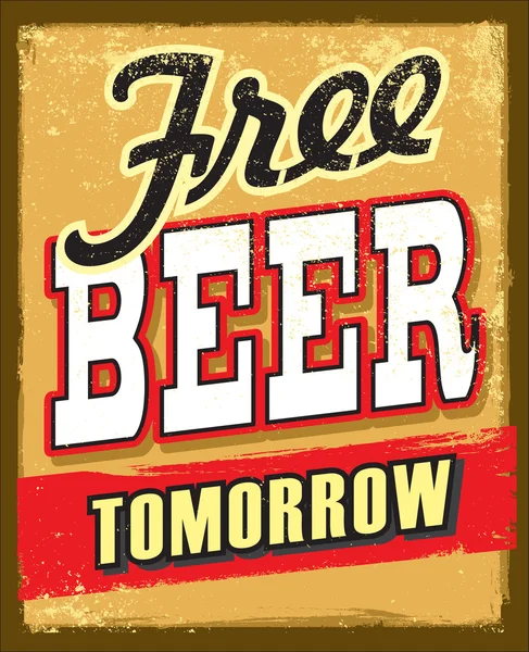Gratis bier morgen — Stockvector
