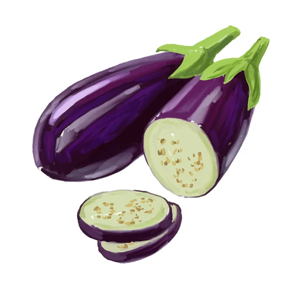 Foto van aubergine — Stockvector