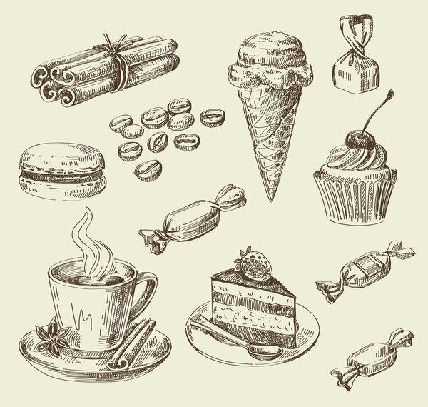 hand drawn food sketch