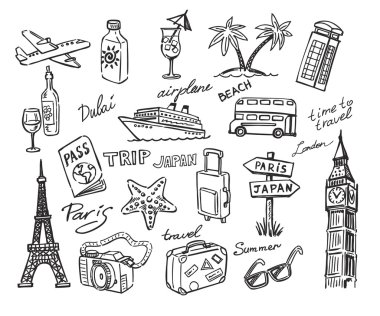 Travel stack sketch vector