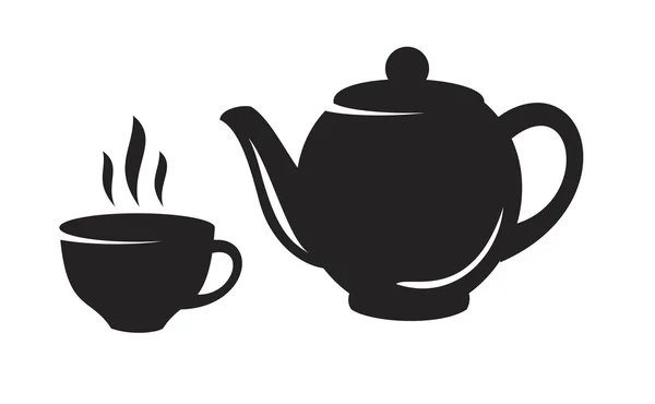 Vector black tea icon — Stock Vector