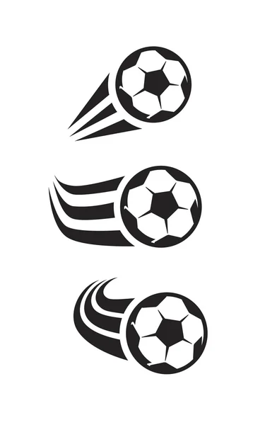 Vector negro Fútbol — Vector de stock