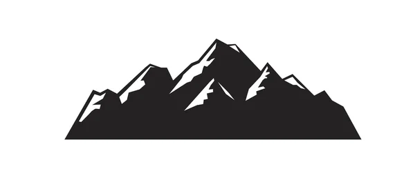 Vecteur montagne noire — Image vectorielle