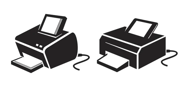 Vecteur noir Imprimante — Image vectorielle
