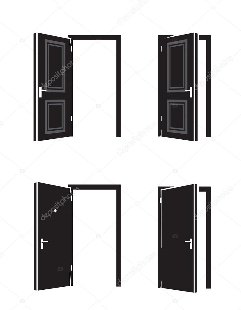 vector black door