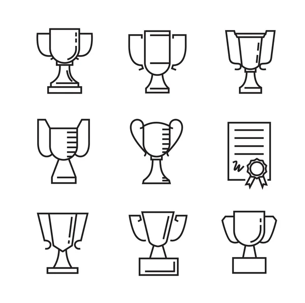 Iconos de premio plano — Archivo Imágenes Vectoriales