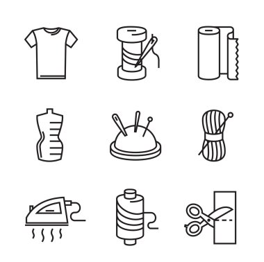 Siyah düz dikiş ve iğne işi