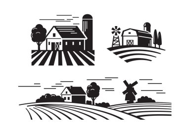 flat farm icons