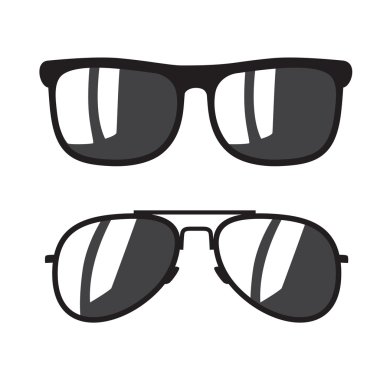 siyah Sunglasse simgeleri