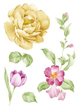 çizim çiçek kümesi 