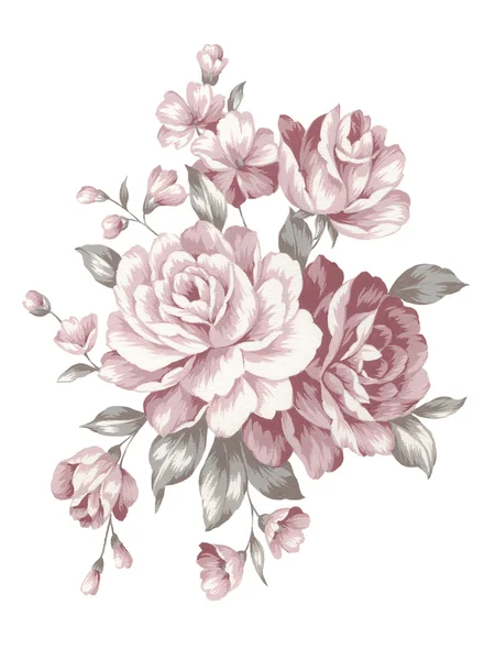 basit beyaz arka plan illüstrasyon buket