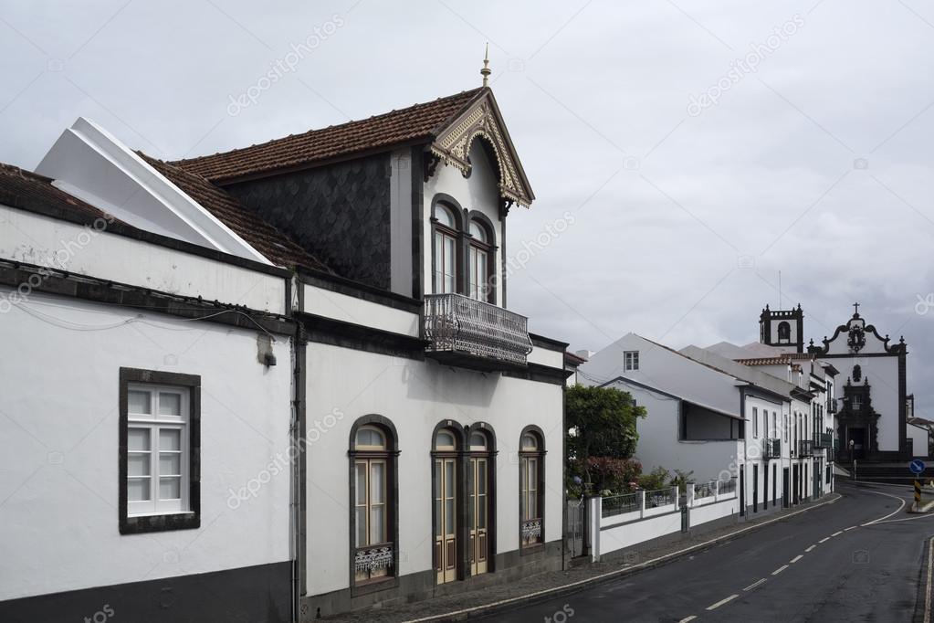 Street in the town of Vila Franca do Campo