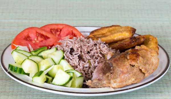 Cuban Cuisine: Traditional creole meal with pork