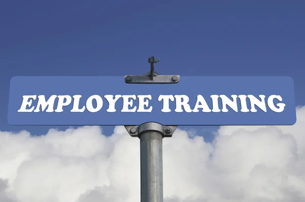 Employee training road sign — Stock Photo, Image