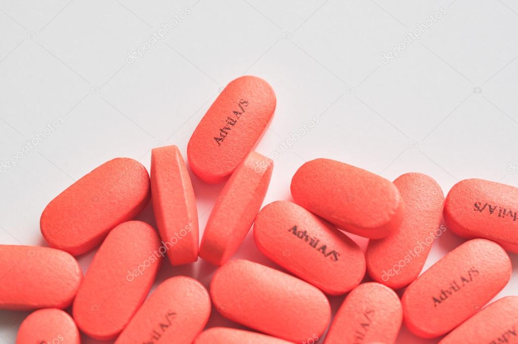Advil pills on white background Stock Photo by ©payphoto 103764538