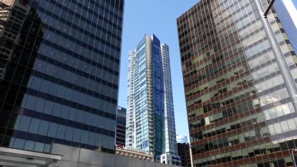 Immeuble d'affaires moderne au centre-ville Vancouver BC Canada — Video