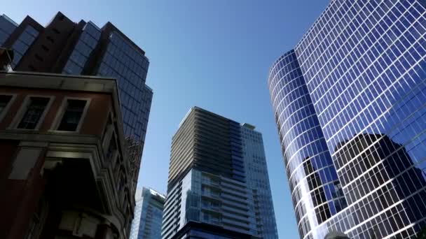 Moderne zakelijke gebouw in het centrum van Vancouver Bc Canada — Stockvideo