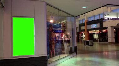 Tüm alışveriş içinde duvar reklamınızı yeşil billboard 