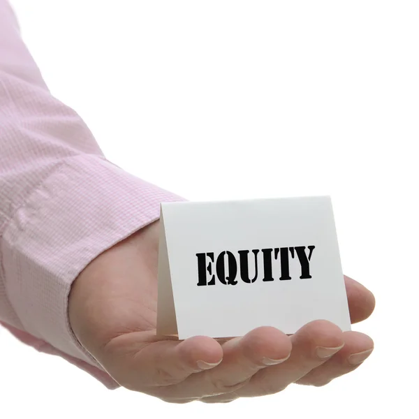 "Equity" - teken reeks — Stockfoto