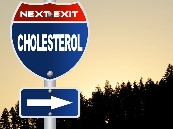 Cholesterin-Verkehrszeichen — Stockfoto