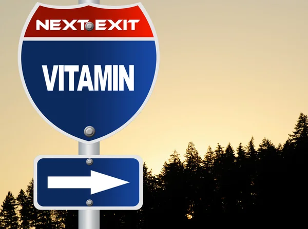 Señal de carretera de vitamina — Foto de Stock