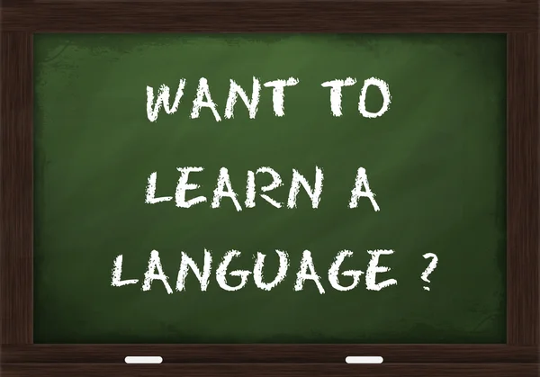 Want to learn a language sign — Stock Photo, Image