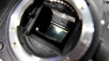 DSLR fotoğraf makinesi ayna perde kapatın 