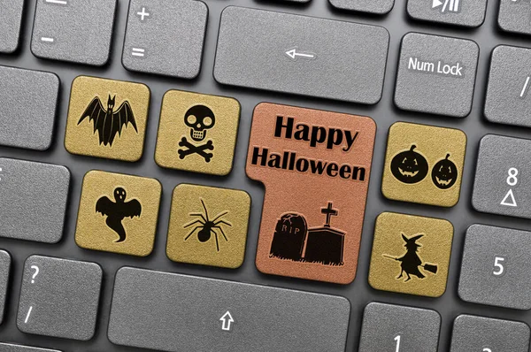Happy Halloween Key Keyboard — Stock Photo, Image