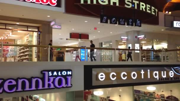 One side of shopping mall — Stock Video