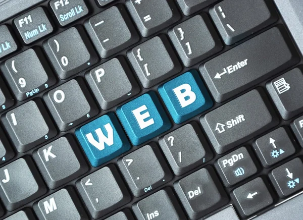 Web key on keyboard — Stock Photo, Image