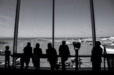 insanlar izlerken hava yvr Havaalanı içinde Kanada uçak ve kara ile tonda