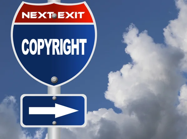 Señal de tráfico Copyright — Foto de Stock