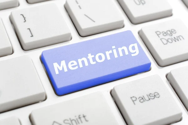 Tecla mentoring no teclado — Fotografia de Stock