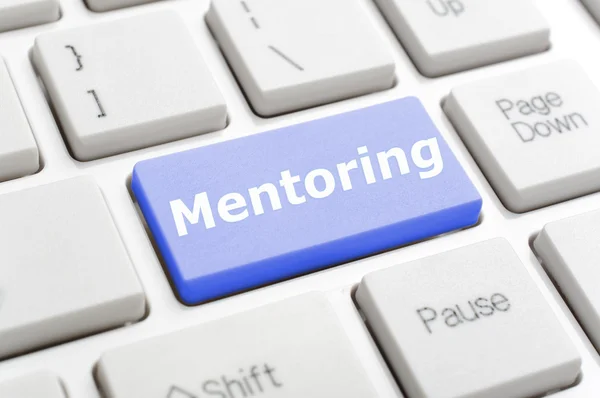 Mentoring key on keyboard — Stock Photo, Image