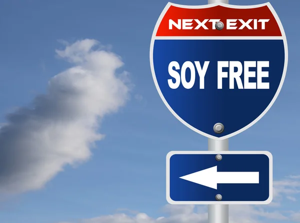 Soy free road sign — Stock Photo, Image