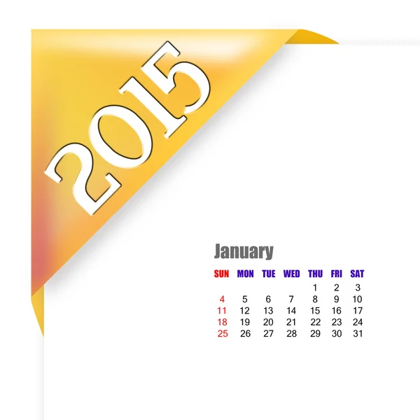 Januari 2015 - agenda serie — Stockfoto