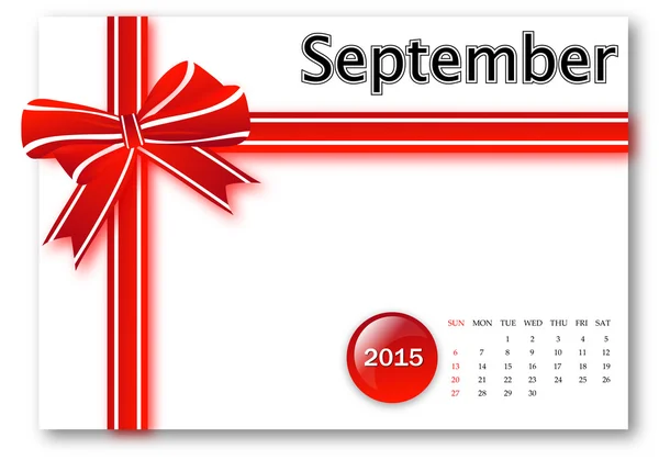 Septiembre 2015 - Serie Calendario — Foto de Stock