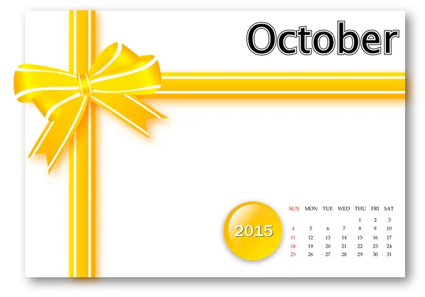 Oktober 2015 - agenda serie — Stockfoto