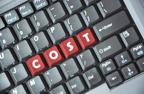 Kosten toets op toetsenbord — Stockfoto