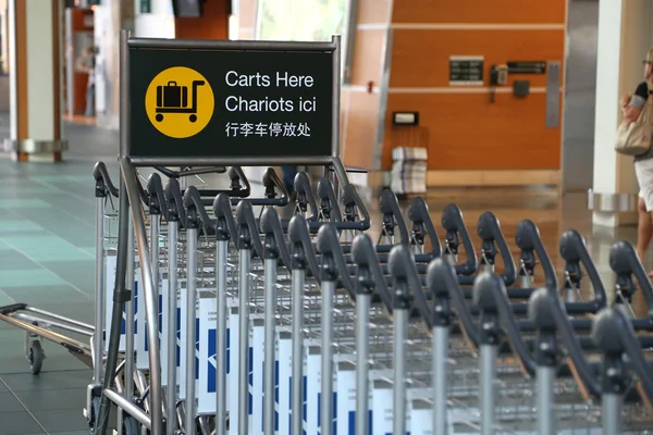 Parking carts here sign — Stock Photo, Image