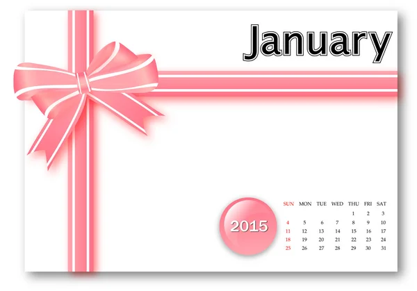 January 2015 - Calendar series — Stock Photo, Image