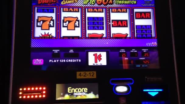 Close up slot machine — Stock Video