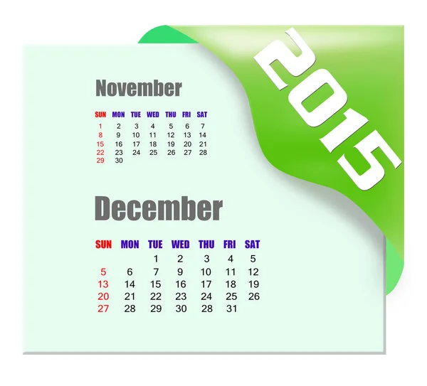2015. december - Calendar sorozat — Stock Fotó
